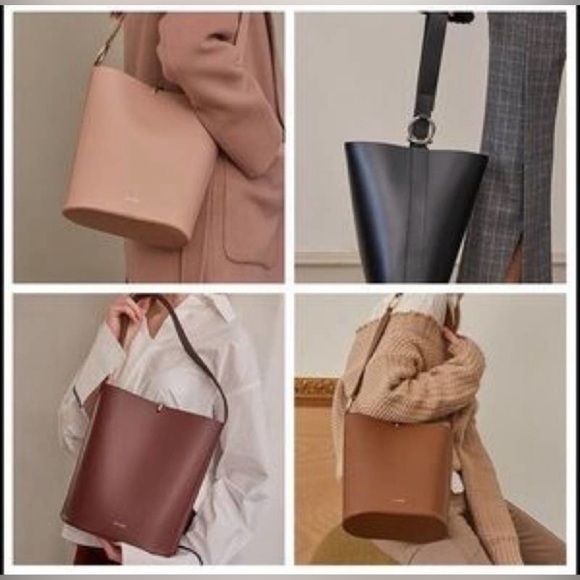 THE GOBO LEATHER BAG #03 "Anneau" Minimalist Bucket Bag - Picture 3 of 16
